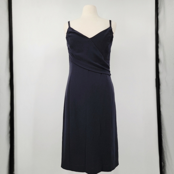 MaxMara LBD Black Dress Women's 10 Minimalist Elegant Sheath Knee Length - Picture 9 of 16